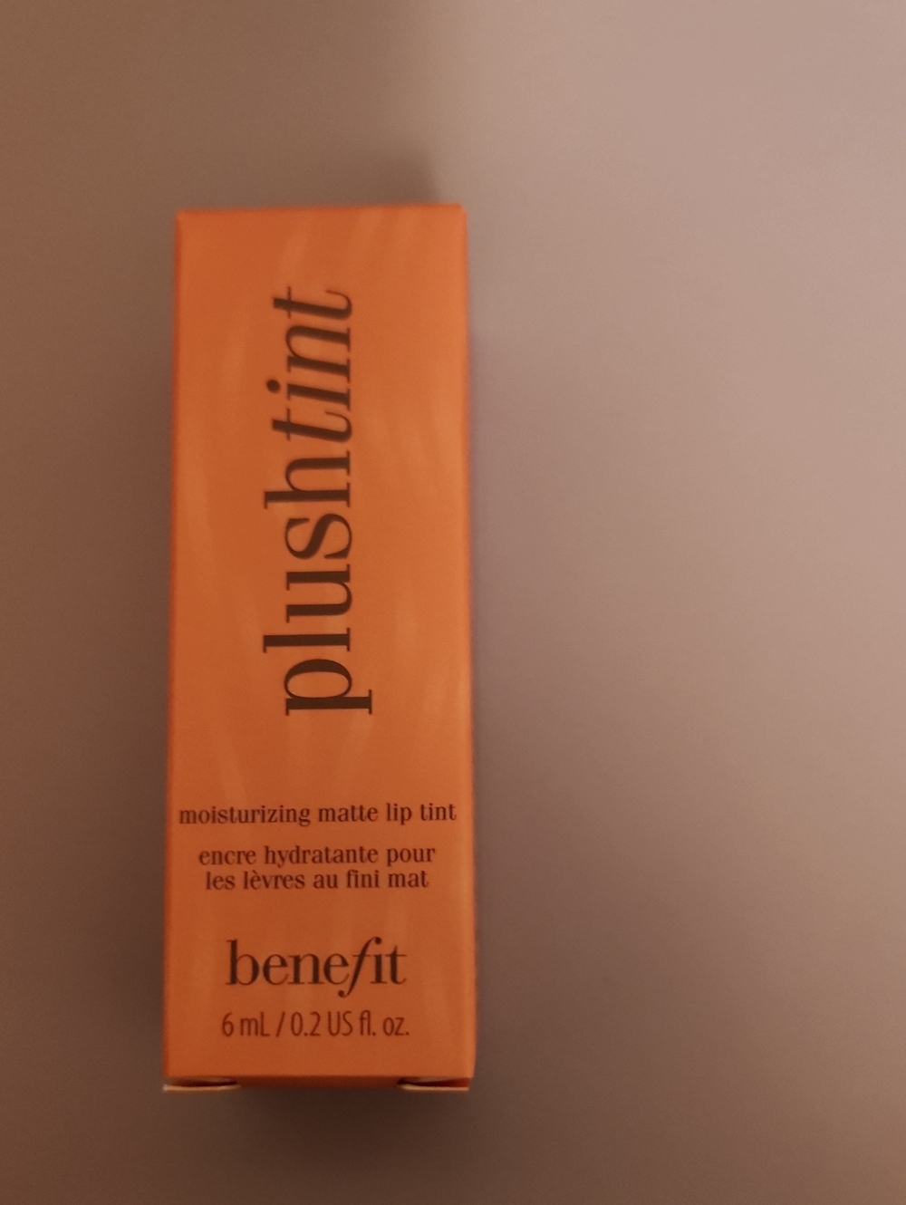 Benefit Plushtint Moisturizing Matte Lip Tint - Orange Packaging